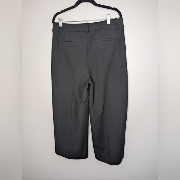 J. Crew Sydney Wide Leg Cropped Pants Black sz 12 - Picture 5 of 7